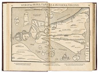 (THEOLOGICAL COMMENTARY -- CURIOSITY MAPS.) Heinrich Bunting. Itinerarium Sacrae Scripturae Das ist/ Ein Reisebuch Uber die